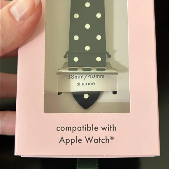 Kate Spade Black polka dot silicone band for Apple Watch - Picture 3 of 5